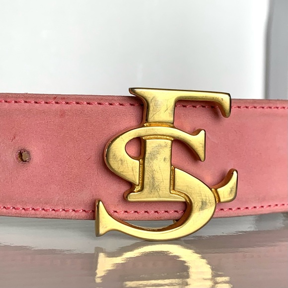 Escada Sport Logo Leather Suede Pink Belt main image 4